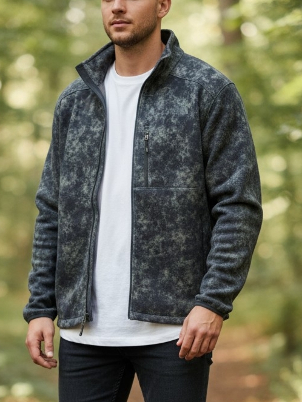 The North Face Men’s SoftShell Windwall Bionic Jacket XXL Black&Gray Camo